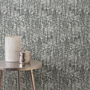 Shimmer Grey Abstract Texture Paper Strippable Roll Wallpaper (Covers 56.4 sq. ft.)