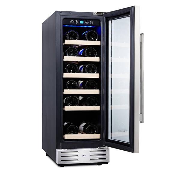 Kalamera 12 In Built In 18 Bottle Wine Cooler With Touch Control Krc 18szb The Home Depot