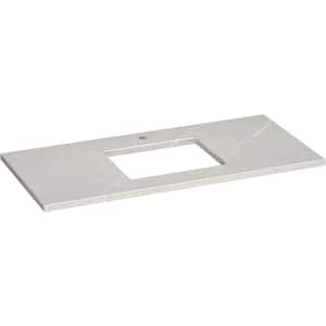 Silestone 49 in. W x 22.4375 in. D Quartz Rectangle Cutout with Vanity Top in Eternal Serena