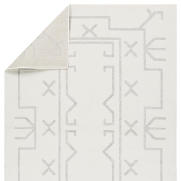 Kasinda 5 ft. x 8 ft. Cream/Gray Tribal Indoor/Outdoor Area Rug