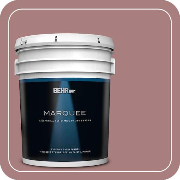 BEHR MARQUEE 5 gal. #140F-4 Bedford Brown Satin Enamel Exterior Paint & Primer