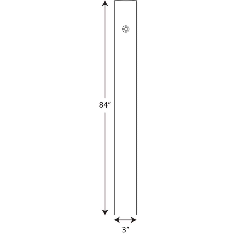 Black Aluminum 84-Inch Outdoor Light Post with Photocell