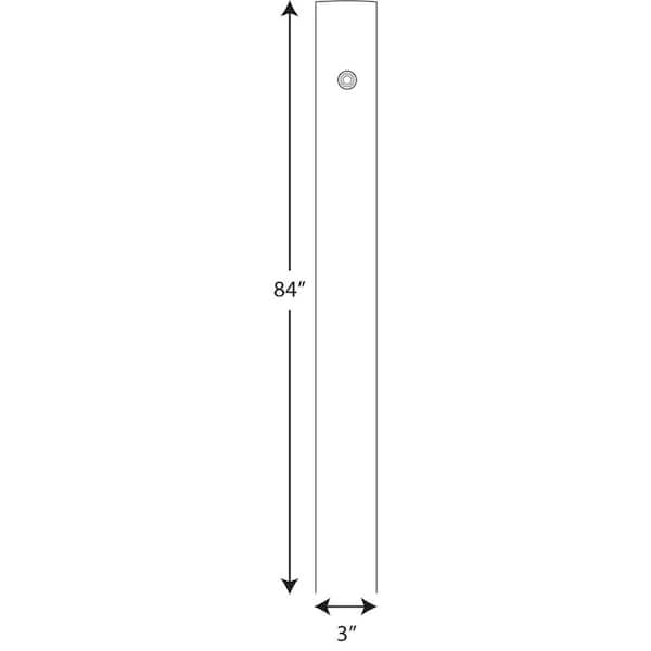 Progress Lighting - Outdoor 7' Matte Black Aluminum Post with Photocell