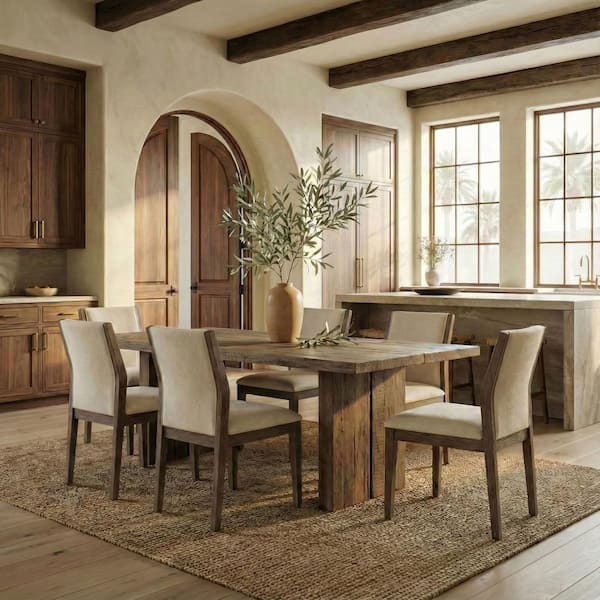 Doriella Walnut/Beige Dining Chair (Set of 2)