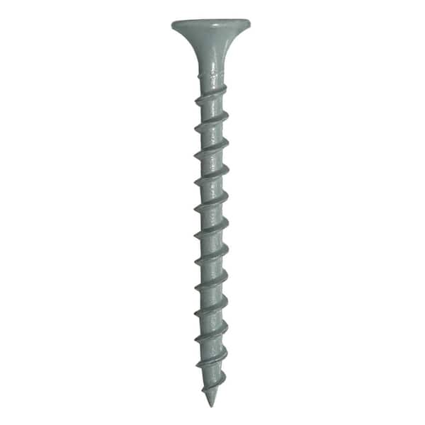 #8 x 1-5/8 in. #2 Phillips Bugle Head Coarse Thread Coated Exterior Wood Screws 5 lb. Box