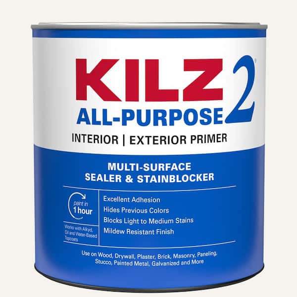 KILZ 2 ALL PURPOSE 1 qt. White Interior/Exterior Multi-Surface Primer, Sealer, and Stain Blocker