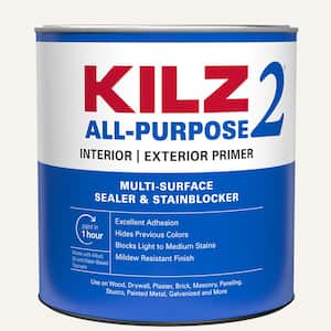 KILZ 2 ALL PURPOSE 1 qt. White Interior/Exterior Multi-Surface Primer, Sealer, and Stain Blocker