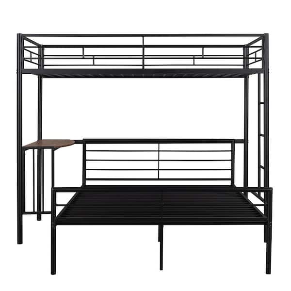 duffy&amp;mayメイページ Harper & Bright Designs Gray Twin Over Full Loft Bed with