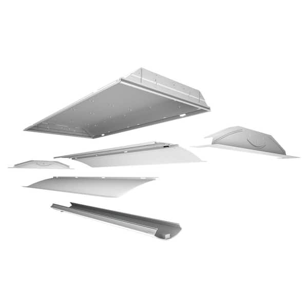 Cruze 2 ft.x4 ft. White Integrated LED Commercial Center Basket Troffer Retrofit Kit 80CRI 33W 4000K 4485 Lumens