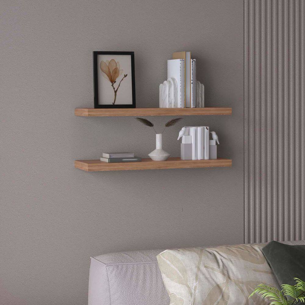 31.5 in. W x 9.8 in. D Floating Wall Shelves Set of 2, Display Shelves Home