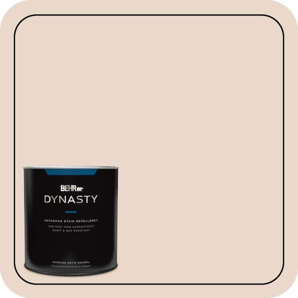 BEHR DYNASTY 1 qt. #ECC-59-2 Siesta Tan Satin Enamel Interior Stain-Blocking Paint and Primer