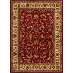 Royalty Red/Multi 4 ft. x 6 ft. Geometric Area Rug
