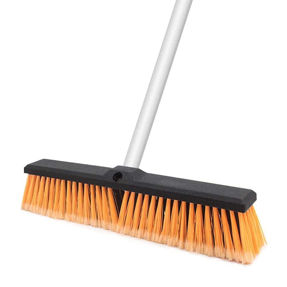 61.8 in. x 17.1 in. Push Outdoor Heavy Duty Broom Brush for Garage, Driveway, Yard Patio, Floor, Orange (1-Pack) price history on PriceWatchPro