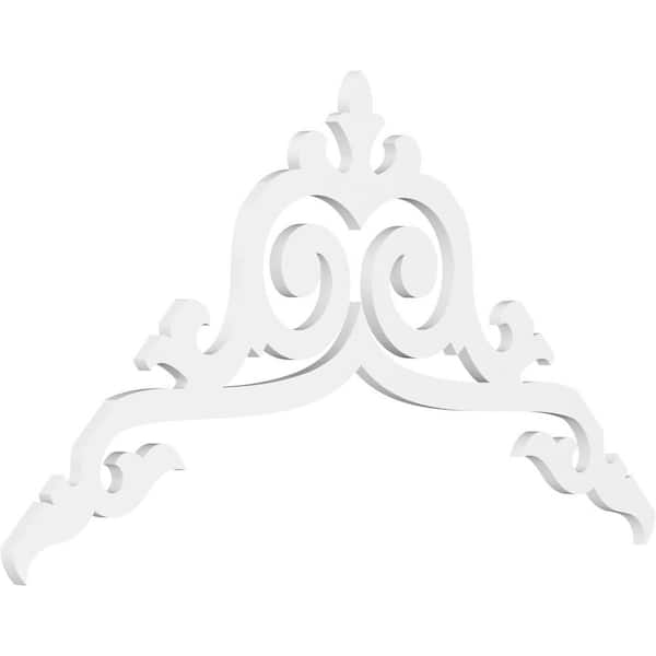 Ekena Millwork Pitch Baile 1 in. x 60 in. x 32.5 in. (12/12) Architectural Grade PVC Gable Pediment Moulding