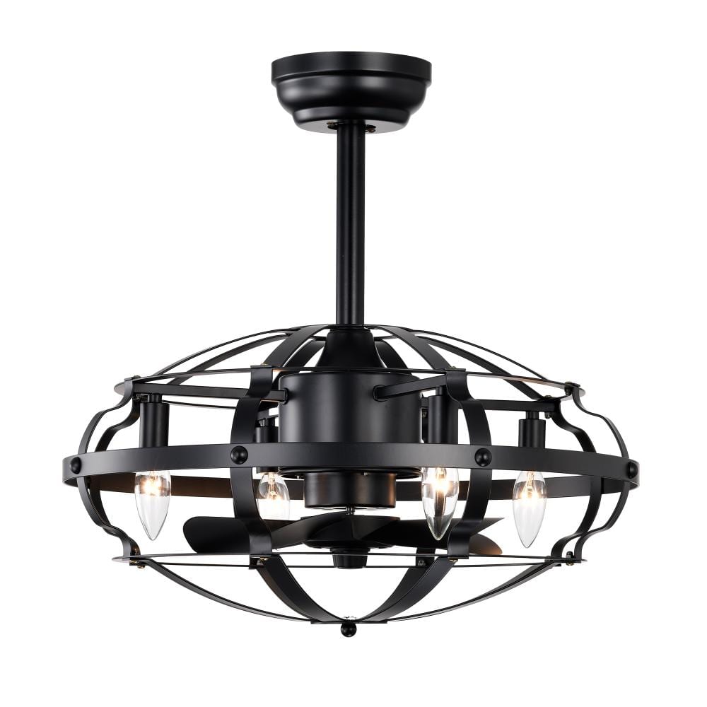 21 in. Indoor Modern Caged AC Motor Ceiling Fan with Remote Control 3 Speed,Timing, Black (No Bulbs) price history on PriceWatchPro
