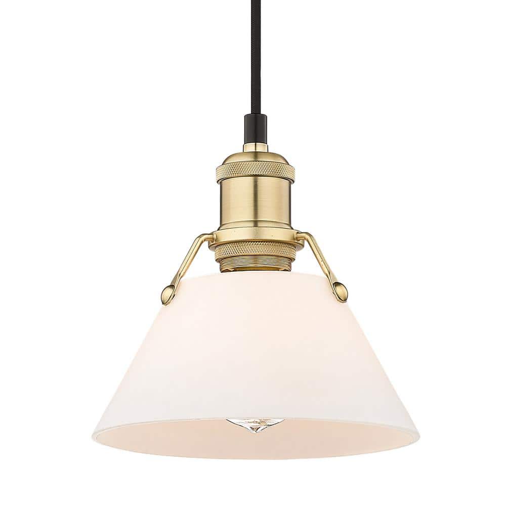 Orwell 7.5 in. 1-Light Pendant in Brushed Champagne Bronze with Opal Glass Shade price history on PriceWatchPro