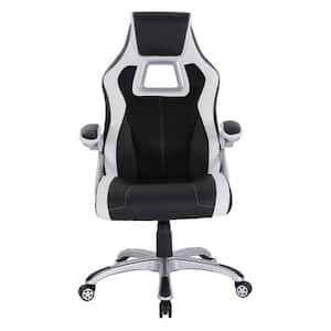MAYKOOSH White High Back Executive Premium Faux Leather Office Chair with Back  Support, Armrest and Lumbar Support 29478MK - The Home Depot