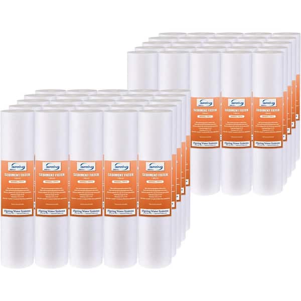 1 Micron 10 in. x 2. 5 in. Multi-layer Sediment Water Filter Replacement Cartridges, 50-Pack