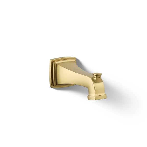 Riff Wall Mount Diverter Bath Spout, Vibrant Brushed Moderne Brass
