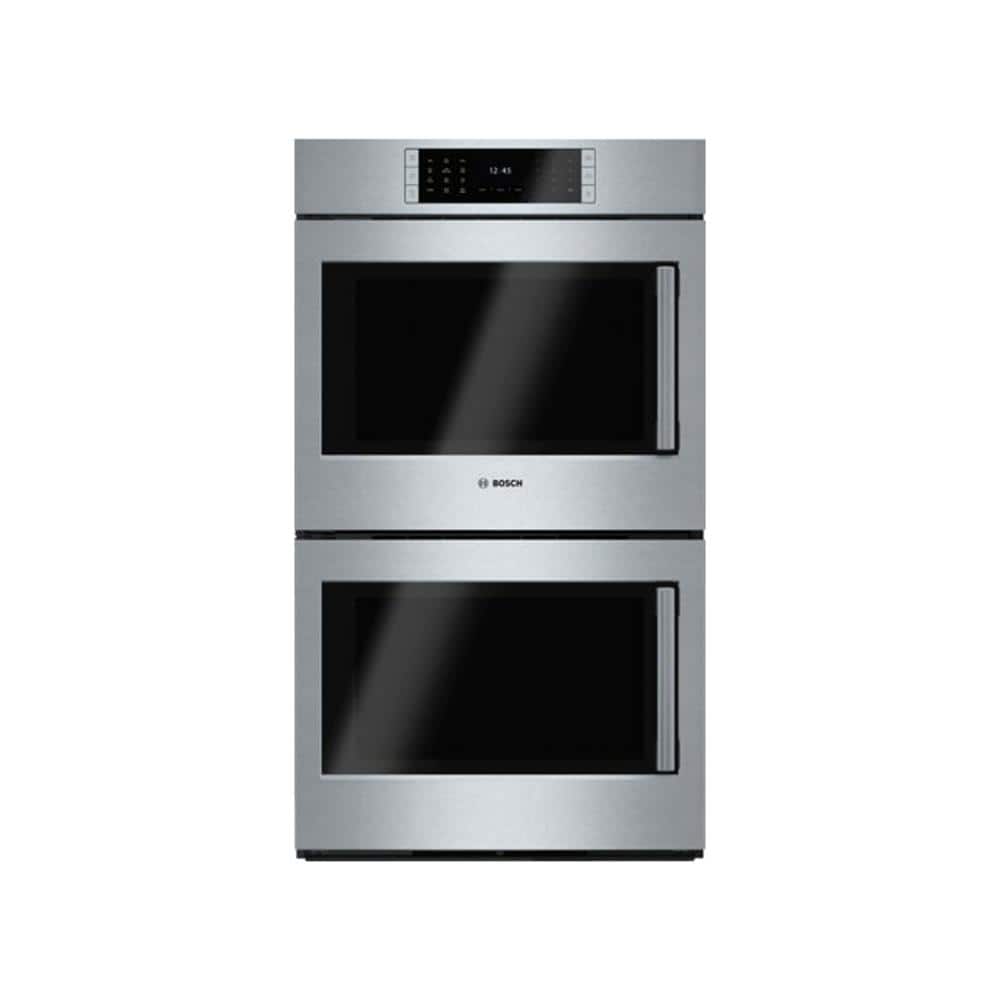 Bosch Benchmark Benchmark Series 30 in. Built-In Double Electric Convection Wall Oven in Stainless Steel with Left SideOpening Door, Silver