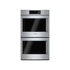Benchmark Series 30 in. Built-In Double Electric Convection Wall Oven in Stainless Steel with Left SideOpening Door
