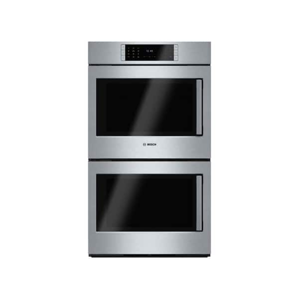 Bosch Benchmark Benchmark Series 30 in. Built-In Double Electric Convection Wall Oven in Stainless Steel with Left SideOpening Door