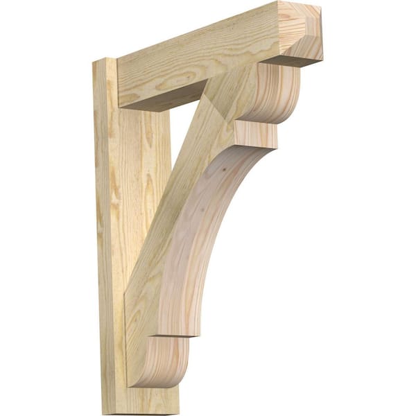 Ekena Millwork 6 in. x 28 in. x 24 in. Douglas Fir Olympic Craftsman Rough Sawn Outlooker