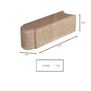 Edgestone 12 in. x 3.5 in. x 3.5 in. San Diego Tan Concrete Edger (288 Pieces/282 Linear Ft./Pallet)
