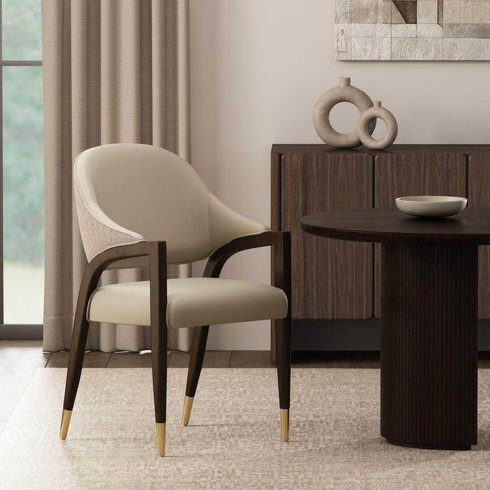 Collette Contemporary Modern Stone Gray Upholstered Dining Armchair price history on PriceWatchPro