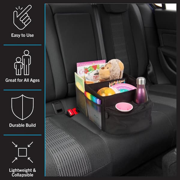 Stalwart Collapsible Backseat Car Organizer with Cupholders and Partitions