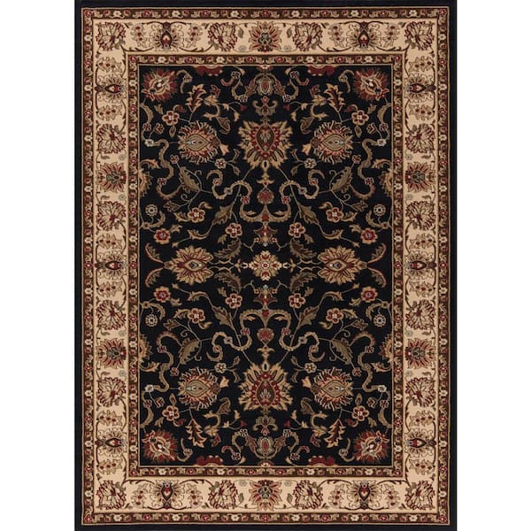 Ankara Agra Black 9 ft. x 13 ft. Area Rug