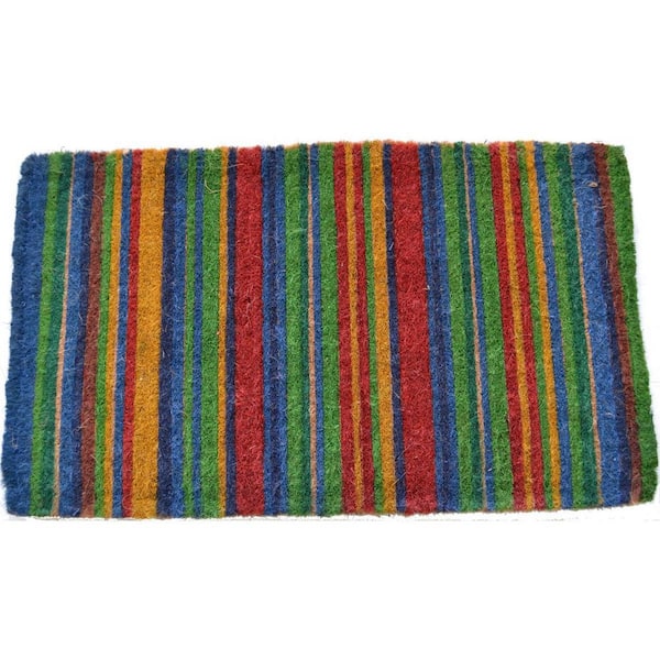 HomeRoots 47 in. x 18 in. Coir Outdoor Door Mat