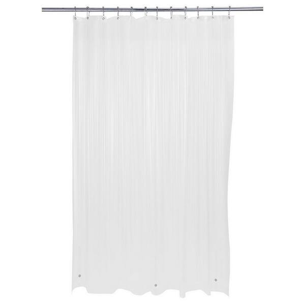 Bath Bliss Shower Liner In Clear Frost, Home Depot Extra Long Shower Curtain Liner