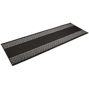 Berber Series Black 26 in. x 19 ft. Your Choice Length Stair Runner