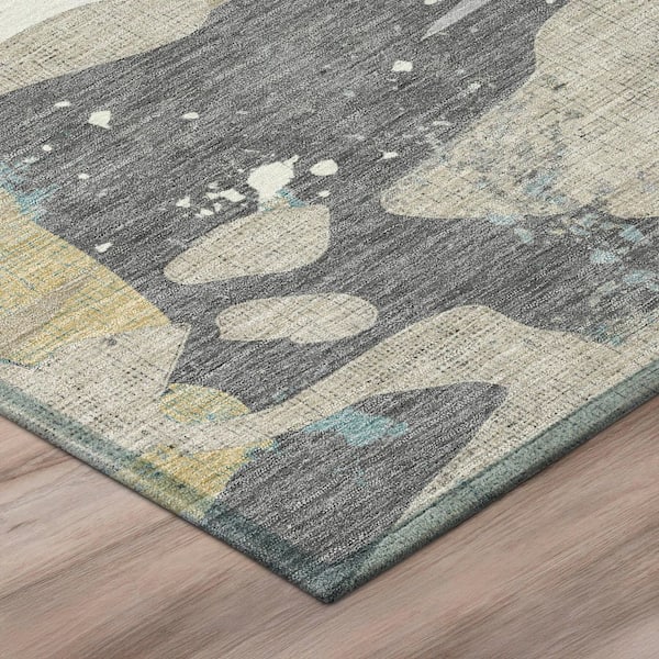 Chantille Machine Washable Indoor/Outdoor Abstract ACN3058 Gray 10 ft. x 14 ft. Area Rug