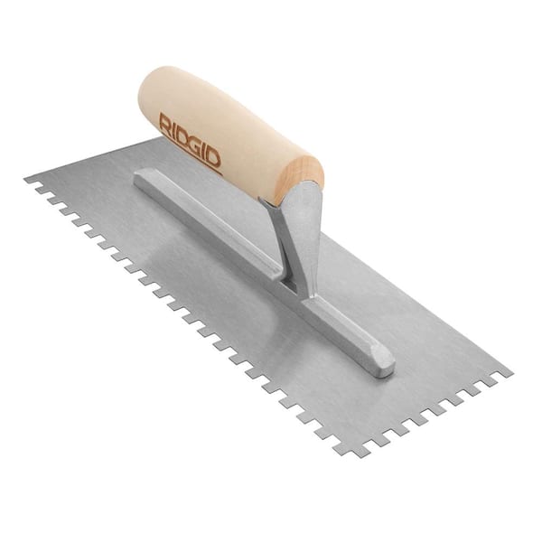RIDGID 1/4 in. x 1/4 in. Square Notch Trowel