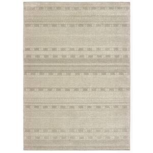 Rydal Ivory/Brown 5 ft. x 8 ft. Striped Area Rug