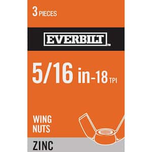 5/16 in. 18 Zinc Plated Wing Nut (3-Pack)