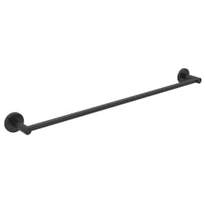 Meda, Lombardia and Avanti Bath 24 in. Wall Mount Towel Bar in Matte Black