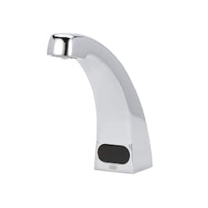 AquaSense Single Hole Sensor Faucet with 0.5 GPM Aerator and Connection Wire for Hardwiring in Chrome