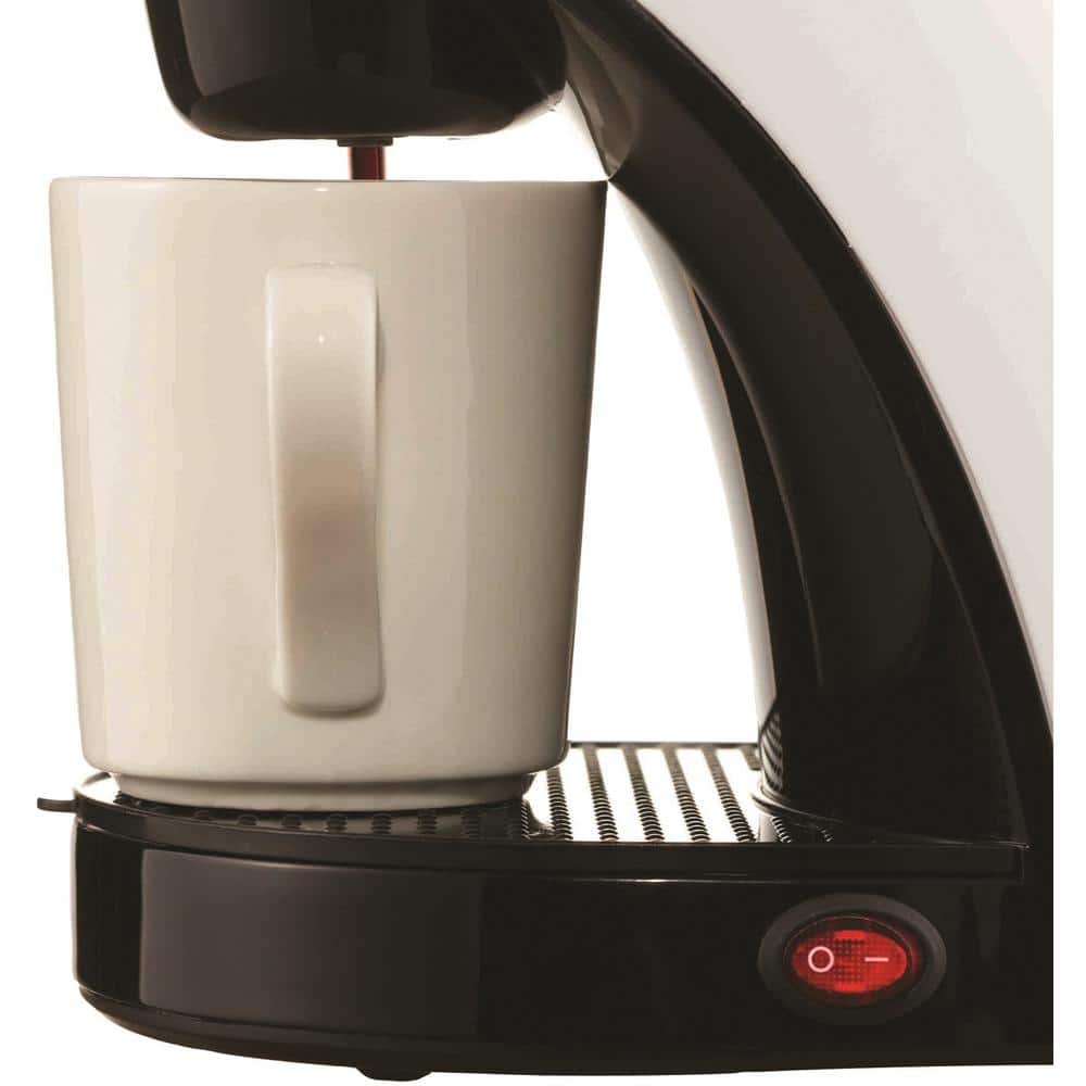 White Single Serve Coffee Maker with Permanent Filter