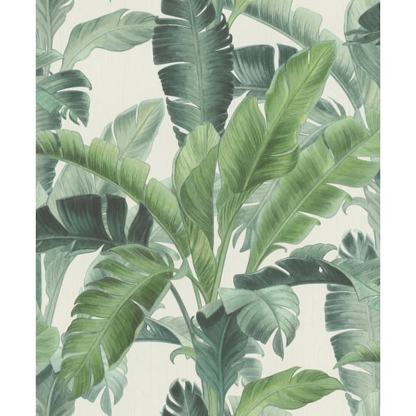 Orissa Green Palm Frond Wallpaper Sample