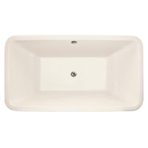 Hydro Systems Natasha 66 in. Acrylic Rectangular Drop-in Bathtub in White