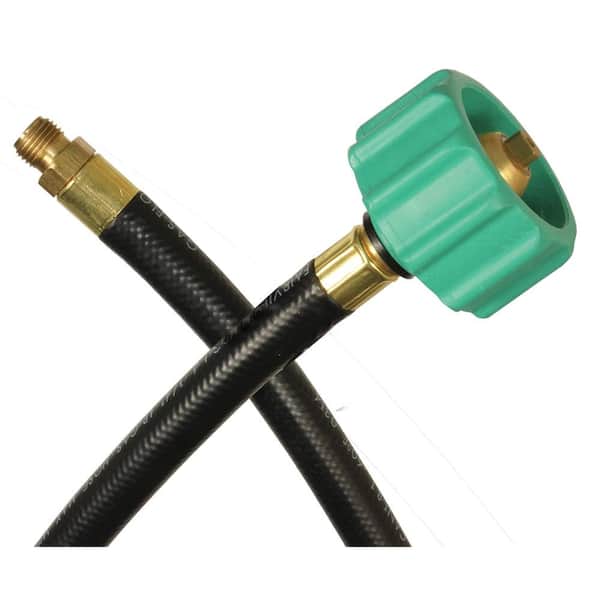JR Products 1/4 in. LP OEM Pigtail - 24 in. Length x 1/4 in. Male Inverted Flare with QCC1 End