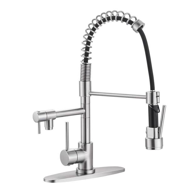 VEVETTA 17 in. Commercial Single Handle Kitchen Faucets 360 Degree ...