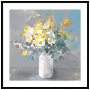 "Touch of Spring I White Vase" by Danhui Nai 1-Piece Wood Framed Giclee Home Art Print 33 in. x 33 in.