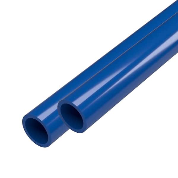 Formufit 1/2 in. x 5 ft. Furniture Grade Schedule 40 PVC Pipe in Blue (2-Pack)