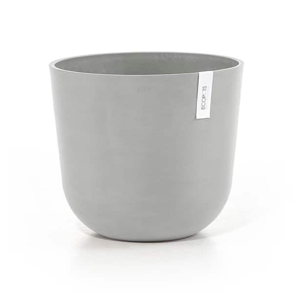 O ECOPOTS BY TPC Oslo 14 in. White Premium Sustainable Composite Plastic Planter