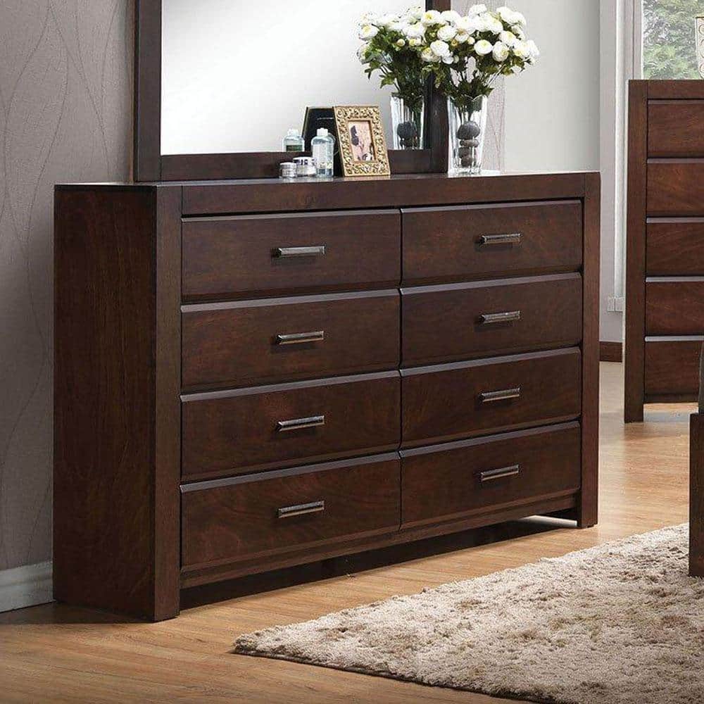 Oberreit Solid Wood Dresser in Sophisticated Walnut Finish