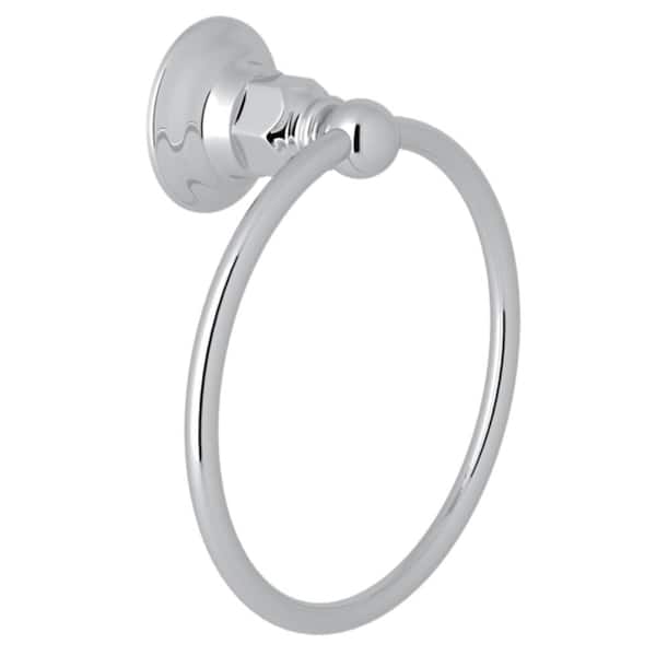 Wall Mounted Towel Ring in Polished Chrome